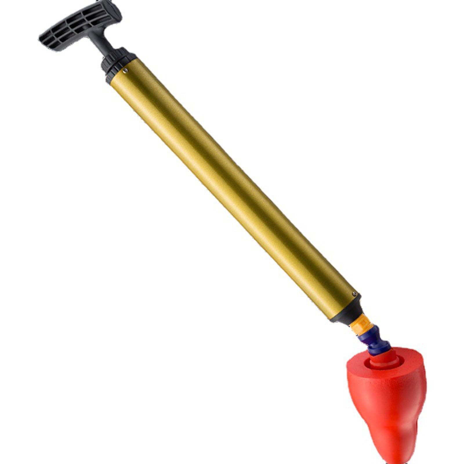 B Baosity Déboucheur de Toilettes, Nettoyeur de Canalisations Haute Pression, Déboucheur de Canalisations, Pompe Manuelle En Acier Inoxydable, Déboucheur pour S, Rouge