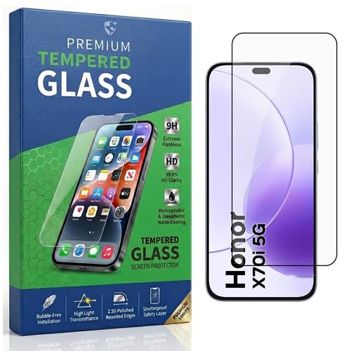 Image of Tempered Glass Compatible With Honor X70i 5G 6.7 | 9H Hardness | HD Clarity | Anti-Fingerprint | High Touch Sensitivity | Premium Screen Protector Guard