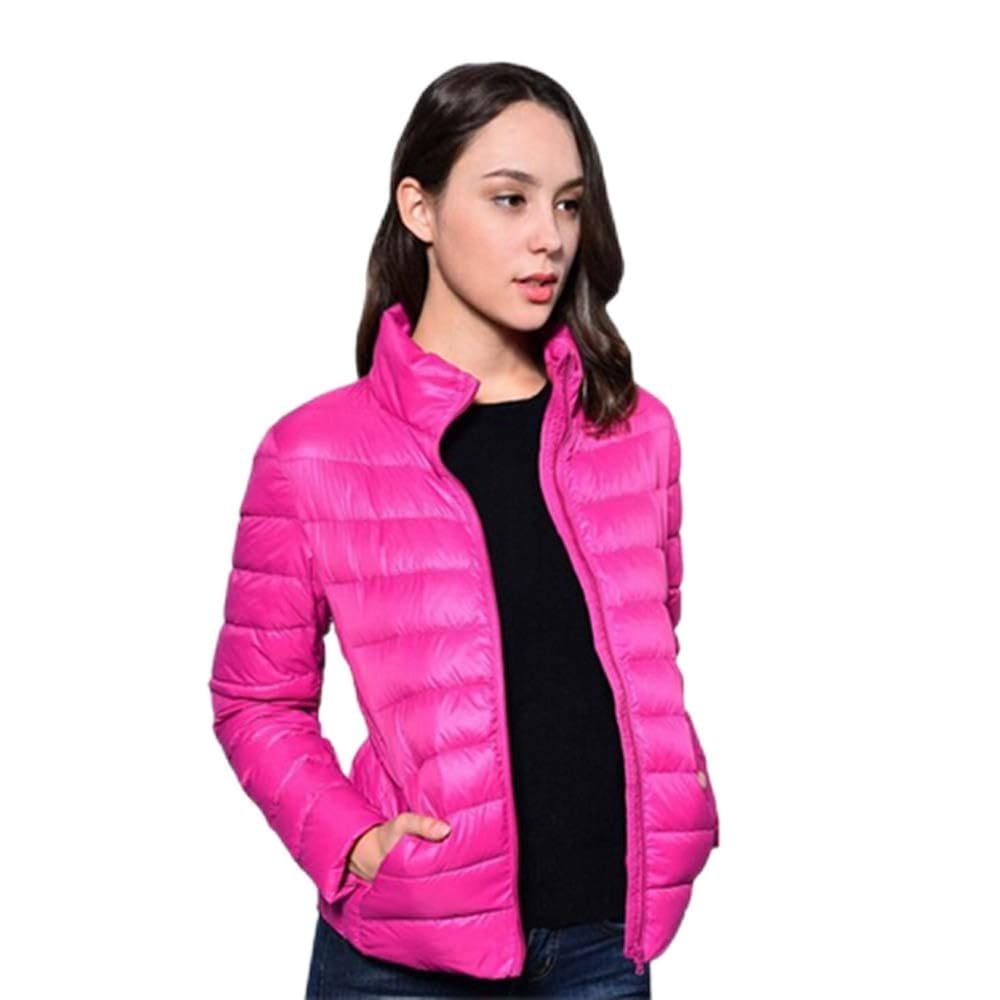 mecawig Women's Metallic Short Packable Jacket Women's Winter Short Coat Light Weight Packable Down