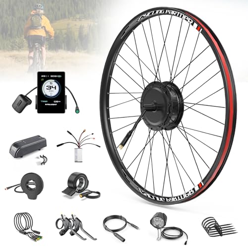 BAFANG 48V 500W Rear E-Bike Conversion Kit - Universal Fit for 27.5" Wheel, Includes Rear Cassette Hub Motor with Rim, P860ML Display, PAS Sensor & Controller for City & Mountain Bikes