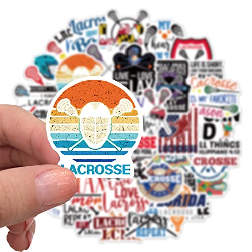 Lacrosse Stickers 50Pcs Sports Stickers,Lacrosse Helmet Stickers,Lacrosse Accessories Gifts For Girls/Boys,Waterproof Vinyl Lacrosse Stickers For Water Bottle Hydroflask Laptop Guitar Computer Skateboard Phone Cup Luggage,Lacrosse Party Supplies #TOP5
