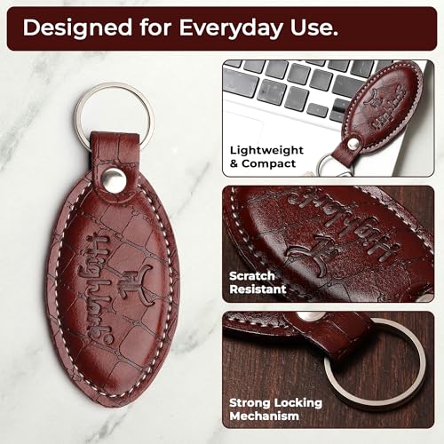 Image of Signature Croco Leather Finish Keychain for Men & Women | Durable Metal Key Holder for Car and Bike Keys | Elegant Everyday Accessory