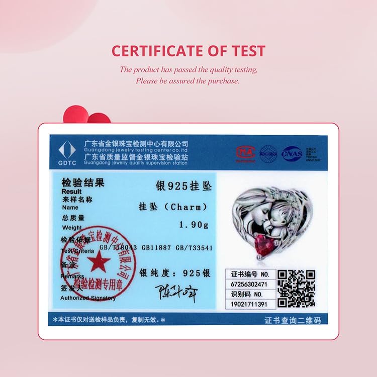 Mom Love Son Heart Charms 925 Sterling Silver Mother‘s Day Charm Beads Pendant Fits Pandora Bracelet for Women - Image 9