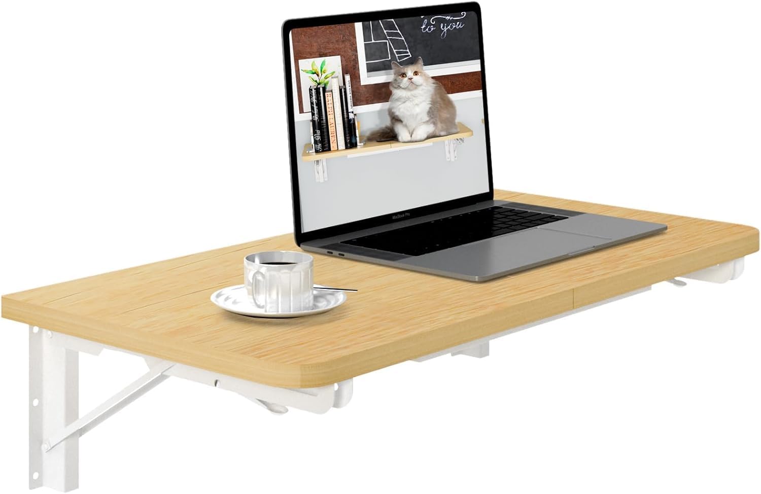 OGFC 46801 Wall Mounted Folding Table, Floating Desk for Small