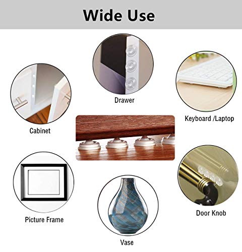 Cabinet Bumpers Door Drawer Bumper Pads 120 Pcs 3/8" + 100Pcs 1/2" Sound Dampening Small Clear Rubber Feet For Cabinet Drawers Table Tops Laptop Cutting Boards Picture Frames #TOP5