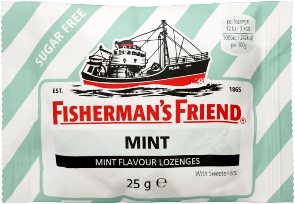 Fishermans Friend Mint Sugar Free Extra Strong Menthol Lozenges, Pack of 24 (25 g)