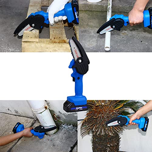 DayPlus 充電式チェーンソー 電動チェーンソー 21v 小型コードレスチェーンソー 片手 軽量 1500mAhリチウム電池搭載 強力 取り付け不要 木工切断 剪定ばさみ 枝切り 伐採 草刈り薪作り 農業 庭の剪定 日本語取扱説明書 9枚目