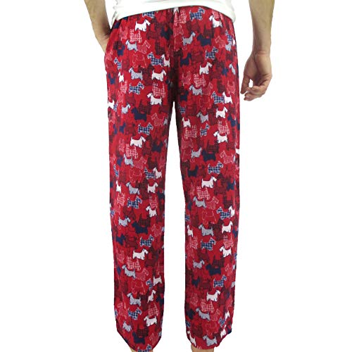 ROCK ATOLL Men's Animal Wolf Penguin Polar Bear Print Soft Flannel Pajama Bottoms4