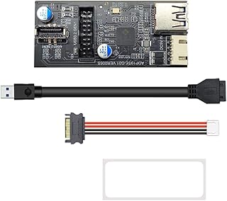 PRIZOM Header 19Pin to Type E + 19Pin Motherboard 1 to 2 Splitter USB 3.0 Hub USB Adapter Conector USB 19Pin Connector(A)