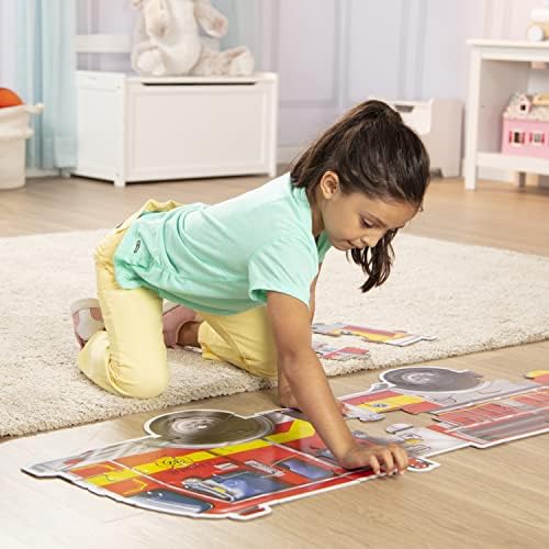 Melissa & Doug Giant Fire Truck Floor Puzzle (Easy-Clean Surface, Promotes Hand-Eye Coordination, 24 Pieces, 121.92 cm L x 45.72 cm W) 3