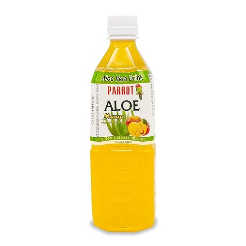 Miniatura 4 de Parrot Bebida de aloe vera con sabor a pulpa y granada, aloe masticable añadido, bebida dulce y refrescante de Jucie de 16.9 onzas líquidas (paquete