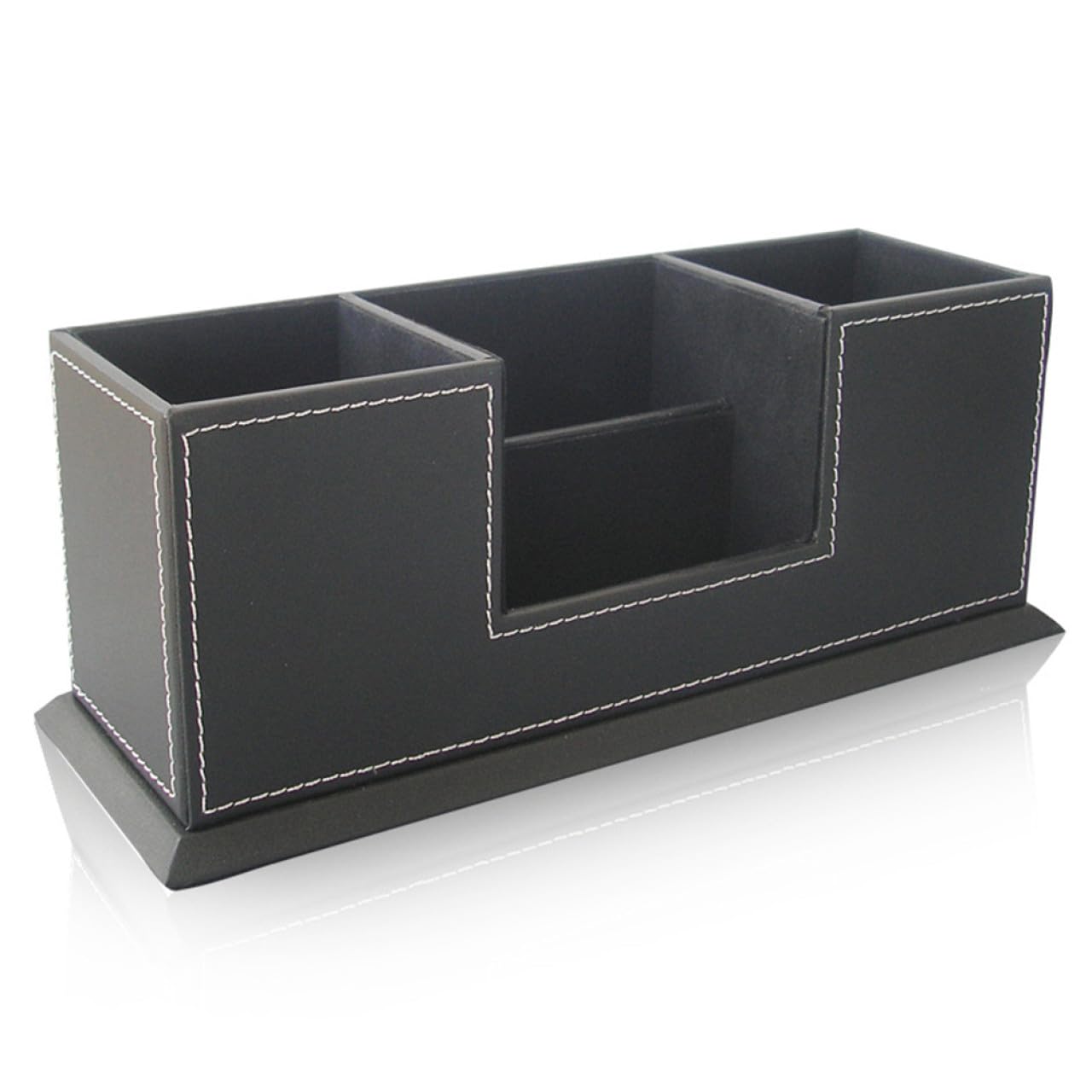Porte-stylo en cuir noir Uonlytech l'accessoire qui transforme votre bureau
