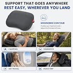 Hikenture Ultralight Inflatable Camping Pillow with Removable Cover, Grey - Image 5