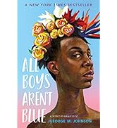 The cover of All Boys Aren’t Blue, featuring an illustration of a Black boy wearing a flower crown