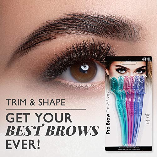 Ardell Pro Brow for Trim & Shape, Eyebrow Razor Trimmer, and Shaper with Cover, Facial Hair Removal for Women, Dermaplaning Shaver - 6 counts in 1 pack - Thumbnail 2