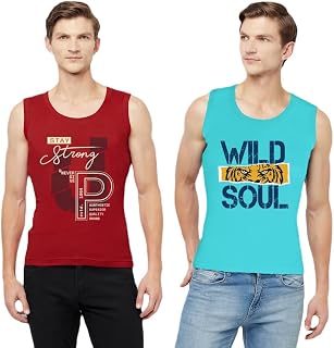 T.T. Pure Cotton T Shirt for Men | Regular Fit | Sleeveless | Round Neck | Graphic Prints | Muscle Tees | Casual Western T... Price In India