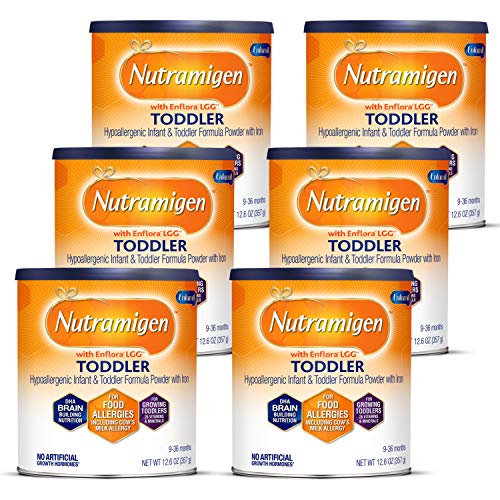 Enfamil Nutramigen Toddler Formula - Hypoallergenic & Lactose Free Formula with Enflora LGG- Powder Can, 12.6 oz (Case of 6)