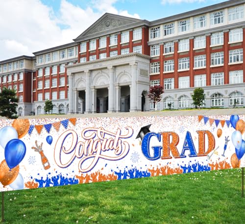 Image of Congrats Grad Banner Decoration-Class of 2026 Banner,Graduation Party Decoration 2026 Yard Sign Banner for Graduation Party Supplies