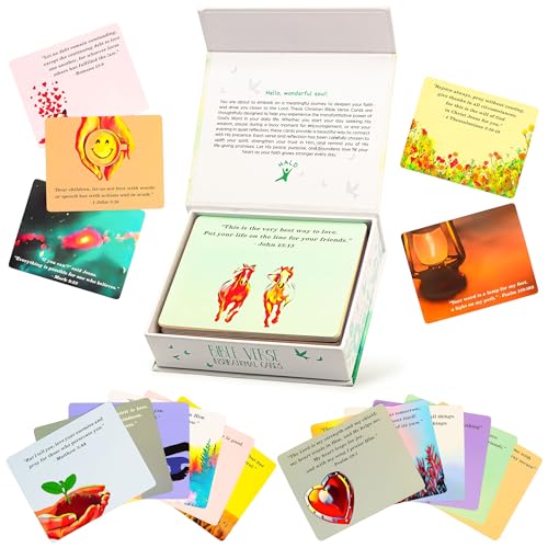 HALD Bible Verse Cards - 60 Dual-Sided Scripture...