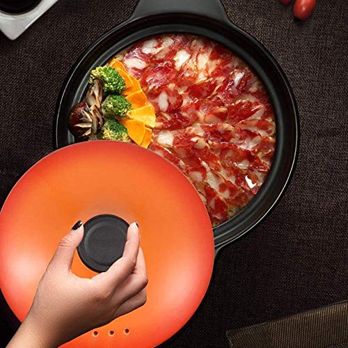 Casserole en argile terre cuite avec couvercle pot ragoût