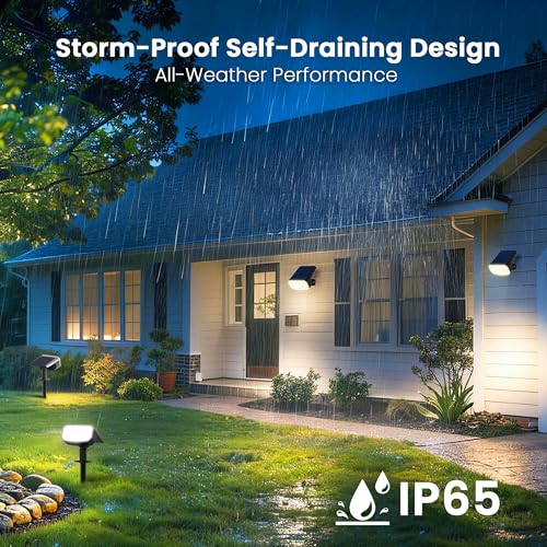Image of JEJOT Solar Spot Lights Outdoor Waterproof, Solar Spotlights, 2 Pack