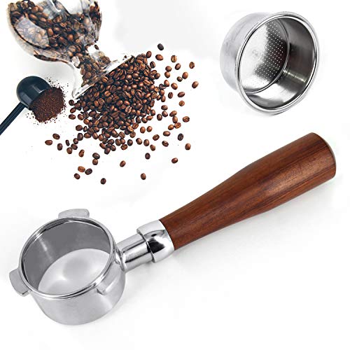 54mm Bottomless Naked Portafilter- Fits 54mm Breville Barista Series Filter Basket Stainless Steel Replacement Handle, Compatible with Breville Machines Espresso Tool
