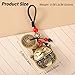 YBEATY Lucky Cat Keychain with Feng Shui Coins Brass Maneki Neko Good Luck Charms Vintage Buddha Statue Kitty Key Pendant Cute Wallet keychain for Women Girls