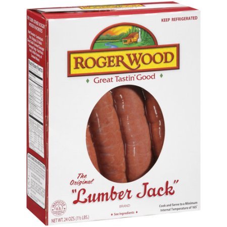Roger Wood Lumber Jack Smoked Sausage 24 Oz (2 Pack)