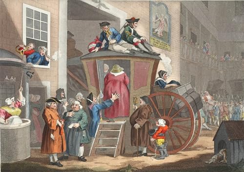 Cuadro en lienzo SERENDIPITP del patio de William Hogarth para pared de dormitorio 60x90cm