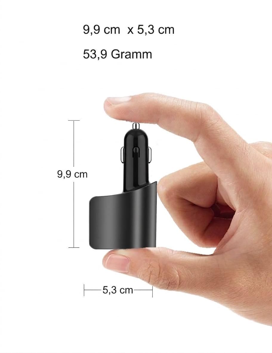 Rozdzielacz zapalniczki samochodowej 4 w 1, 80 W, ładowarka samochodowa z QC3.0 + 2 USB (3,1 A) i 12 V, woltomierz LED, zabezpieczenie przed przeciążeniem 12 V/24 V - do samochodów osobowych