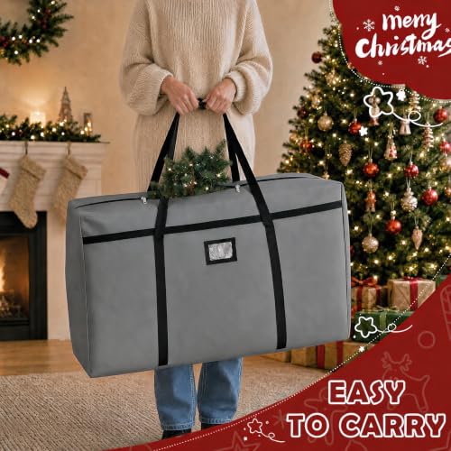 Image of Christmas Tree Storage Bag, Fits 4 /5 Ft Artificial Trees, Grey