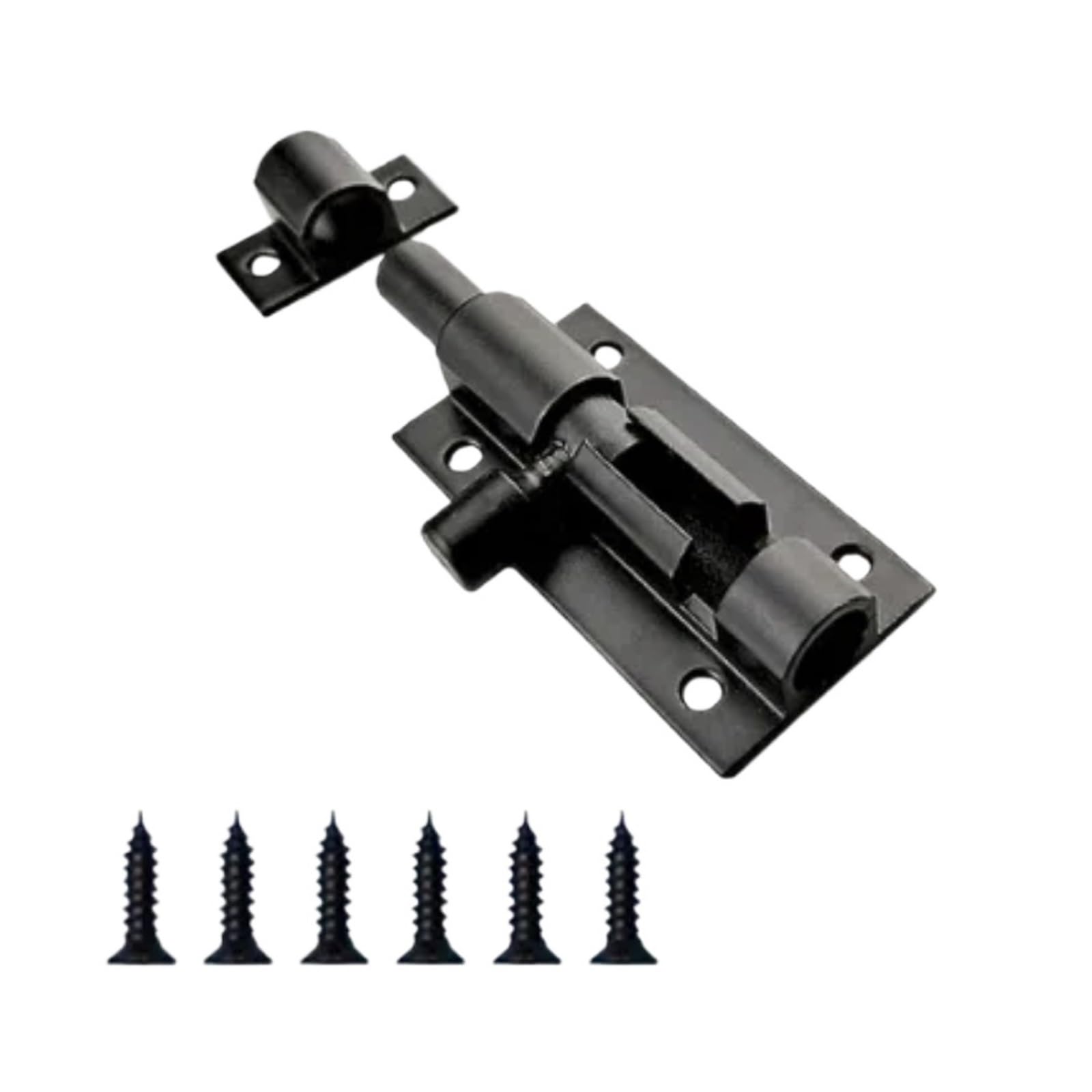 Gate Bolt Door Window Catch Lock Buckle Gate Shed Sliding Tower Bolt Latch Home Hardware Safety(Black)