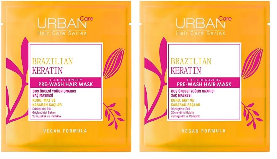 Brezilya Keratin Düzleştirici Etkili Duş Öncesi Saç Bakım Maskesi (2 paketi)