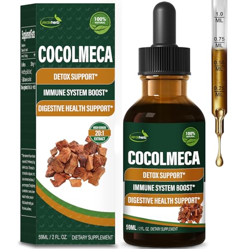 Verdeherb Cocolmeca Bark Liquid Drops Nature Herbal Extract Supplement for Body Detox Cleanse Support Immune System Boost & Digestive Health. Gotas de Cocolmeca 2oz