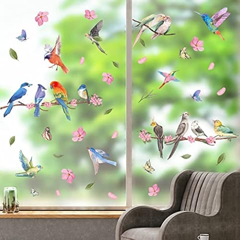 wondever Pegatinas de Ventana Flor de Cereza Cover