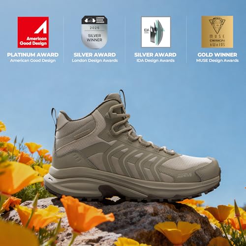 Image of NORTIV 8 Women's Hiking Boots Waterproof Lightweight Outdoor Trekking Non Slip Comfortable Camping Ankle Breathable Everyday Boot Armadillo FieldLite