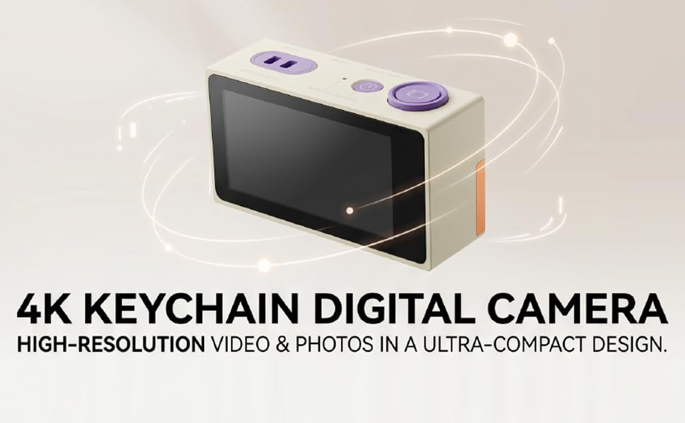 Cámara digital 4K, 64MP con sensor CCD y zoom óptico 1x miniatura 7