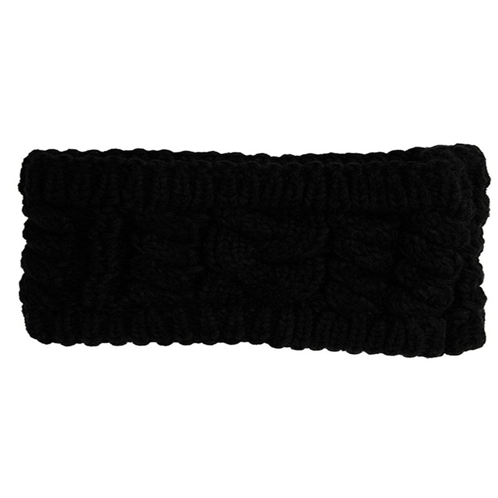 Sevenfly Knitted Headbands Winter Headband Ear Warmer Crochet Head Wraps For Women Girls Cable Knit Thick Warm Crochet Headband,black
