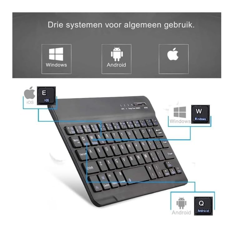 Clavier Bluetooth 3.0 7 pouces Elementkey V06 rechargeable pour iOS Android Windows