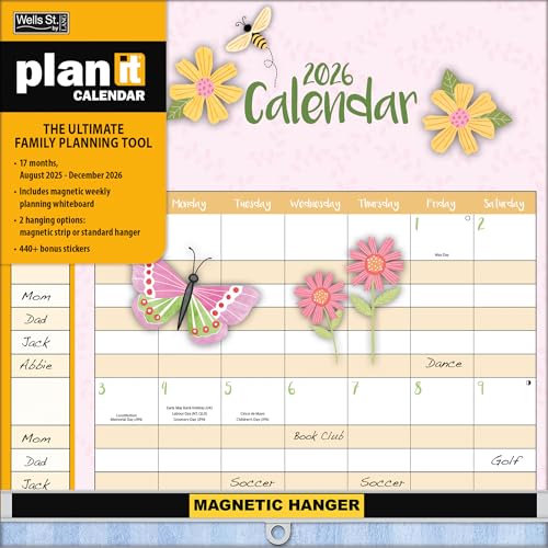 Lang Family 2026 Plan-It Plus Wall Calendar – 17-Month Organizer (Aug 2025–Dec 2026) with...