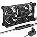 upHere Gaming Ventilateur PC 120mm Ultra Silencieux avec Contrôleur de Vitesse, AC 12V/220V Double Roller Ball, Cinq Réglable, pour PC/Playstation/TV Box, 2PCS (U2DC2-1)