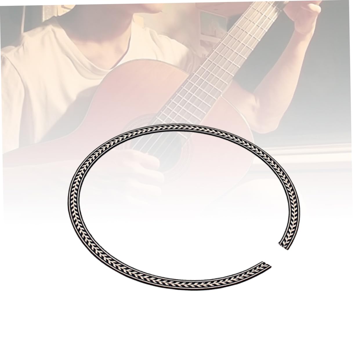 Veemoon Elegant Guitar Sound Hole Inlay 107.5mm Guitar Rosette Decals Easy Install for Acoustic