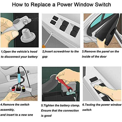 MOCW 68271203AB Left Driver Master Power Window Switch Fit for 2015-2016 Chrysler 200,for 2013-2016 Dodge Dart; for 2014-2016 Jeep Cherokee- No Auto - Thumbnail 6