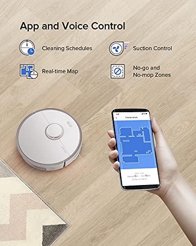 Image of Roborock S5 MAX Robot Vacuum and Mop, Robotic Vacuum Cleaner with Electric-Tank, Self-Charging, Lidar Navigation, Selective Room Cleaning, No-mop Zones, 2000Pa Suction, 180mins Runtime (Renewed)
