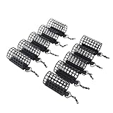 Hirisi Tackle Angelköder-Feeder, Karpfenangeln Gerät, Metall-Feeder-Käfigzubehör für Angelköder-Werkzeuge (10x Runden-30)