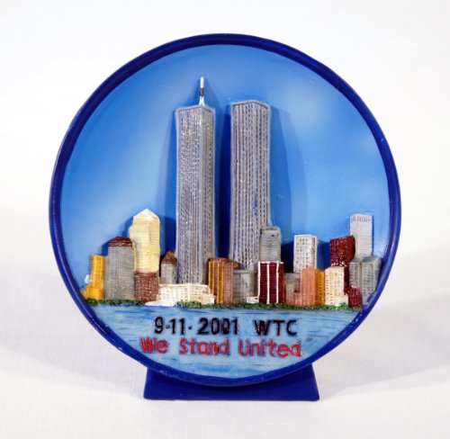 SC Handpainted World Trade Center Figurine Plate 4