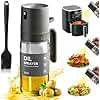 Fuwnvuwn Oil Spray Bottle, 250 ml Olive Oil Spray Bottle with Brush, Oil Sprayer for Cooking, Air Fryer, Salad, Frying, BBQ