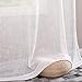 jinchan White Sheer Curtains for Living Room 95 inch Long Off White Curtains Rod Pocket Back Tab Faux Linen Curtains Open Weave Sheers Lightweight Voile Drapes Bedroom Window Curtain Set 2 Panels