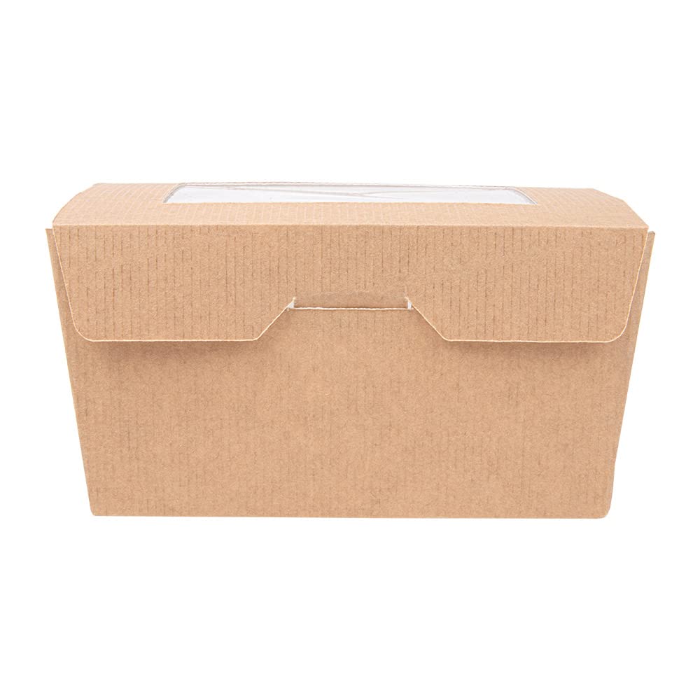 50 pezzi - Scatole con finestra 'Thepack' 780 ml 220 G/M2 + Opp 11,2 x 9 x 6,4 cm naturale cartone ondulato nano-micro