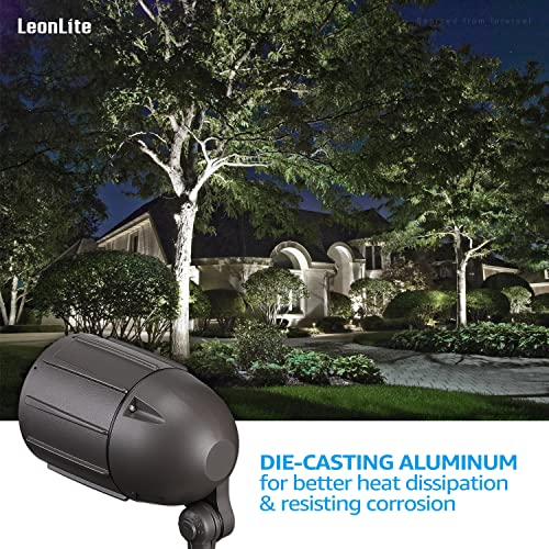 Leonlite 30W Led Bullet Flood Light, 4000Lm 5000K Daylight, 22°Focused Flag Pole Light With Knuckle Mount, Weatherproof, 120-277V Commercial Landscape Light, Ul-Listed #TOP4